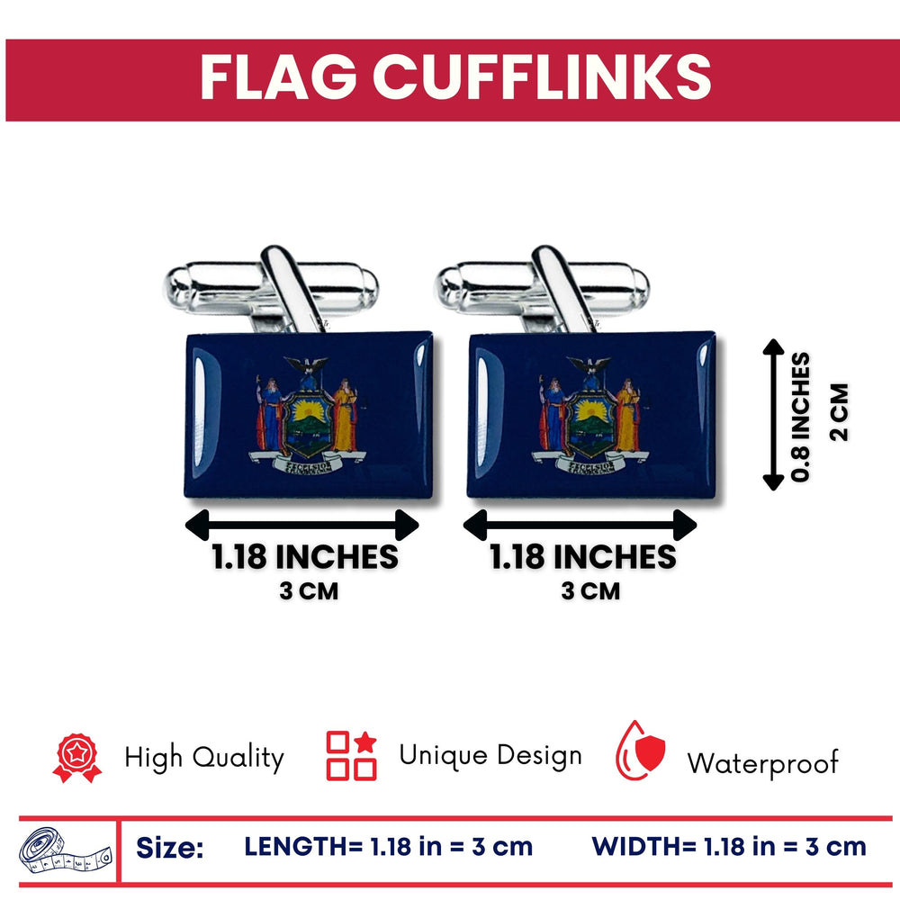 Cufflinks - State Flag New York - USA