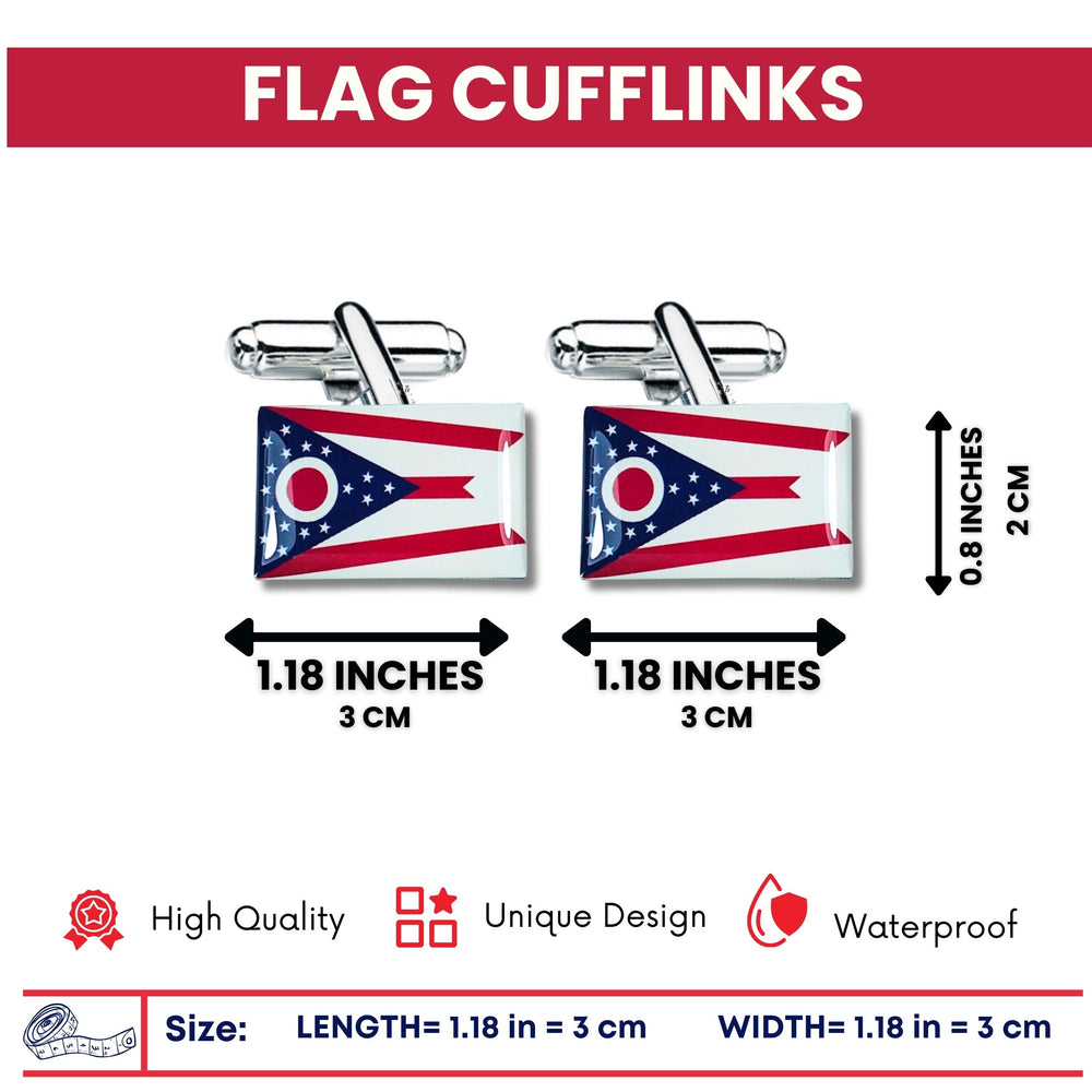 Cufflinks - State Flag Ohio - USA