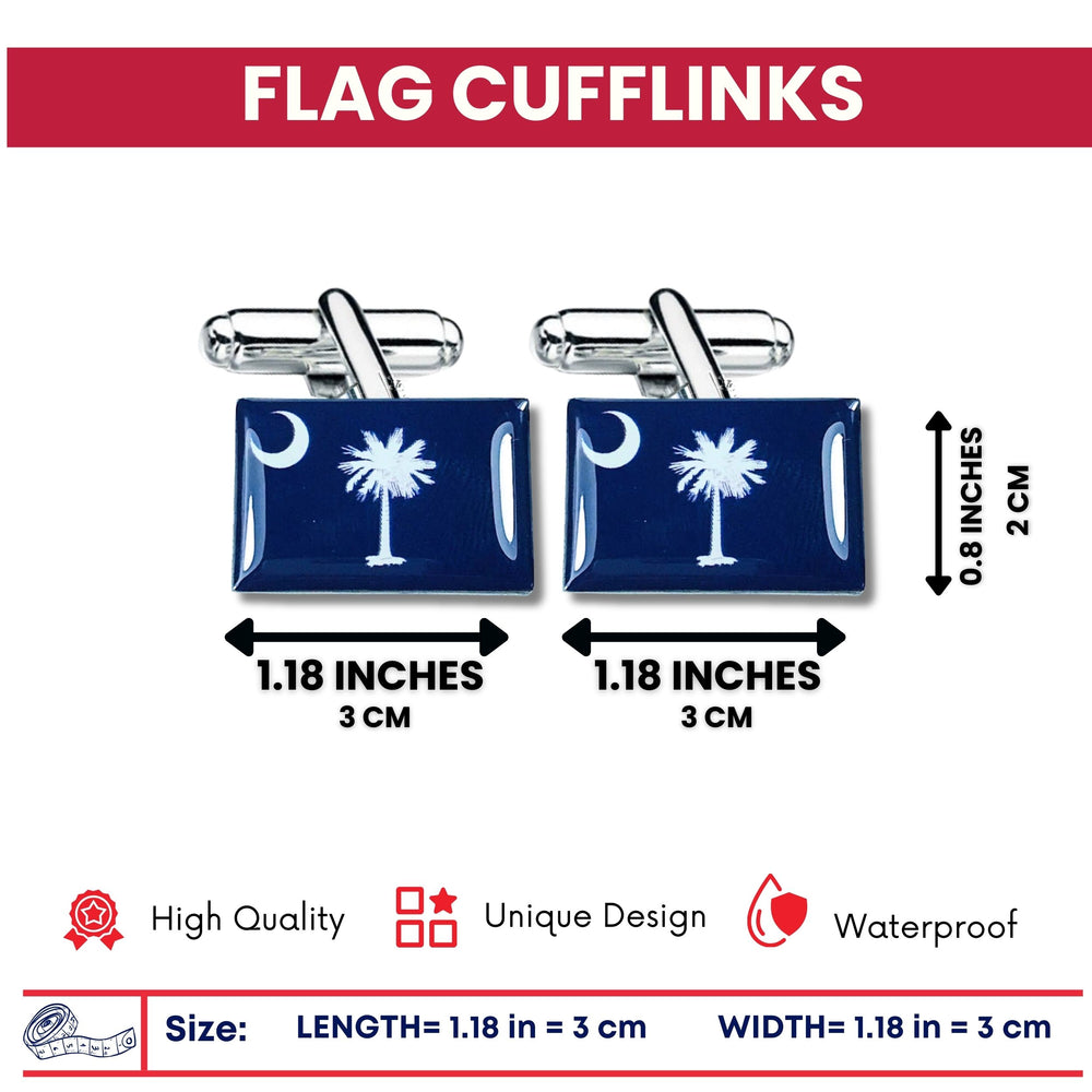 Cufflinks - State Flag South Carolina - USA