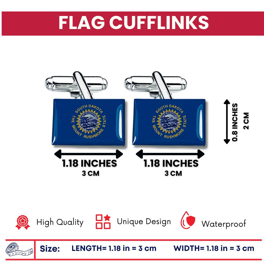 Cufflinks - State Flag South Dakota - USA