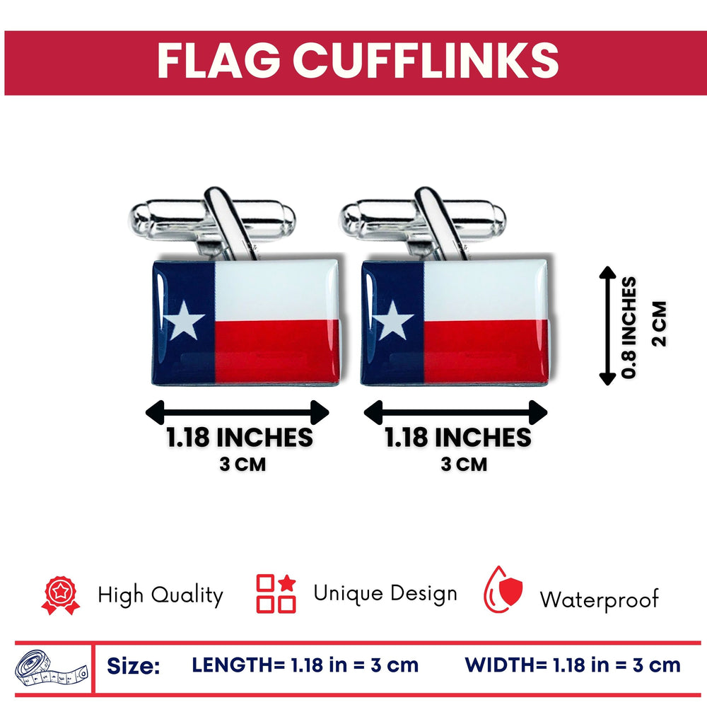 Cufflinks - State Flag Texas - USA