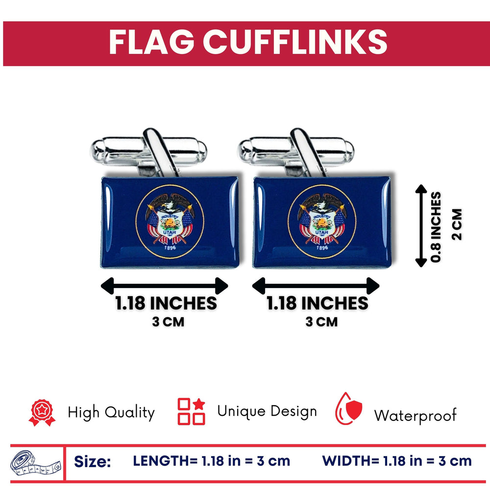 Cufflinks - State Flag Utah - USA