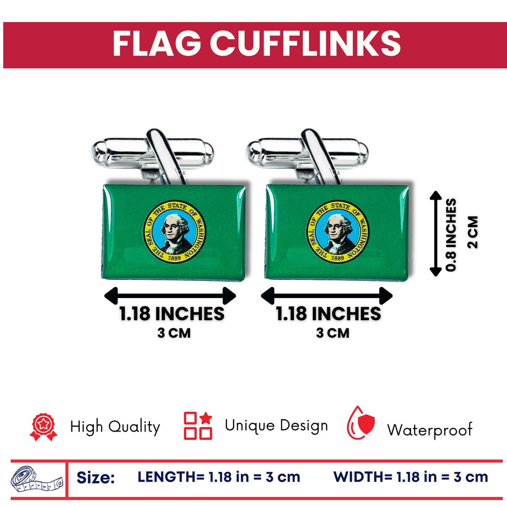 Cufflinks - State Flag Washington - USA