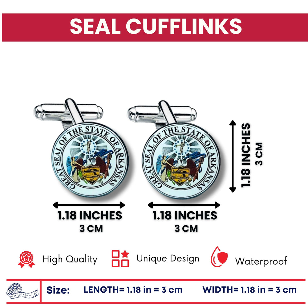 Cufflinks - State Seal Arkansas - USA