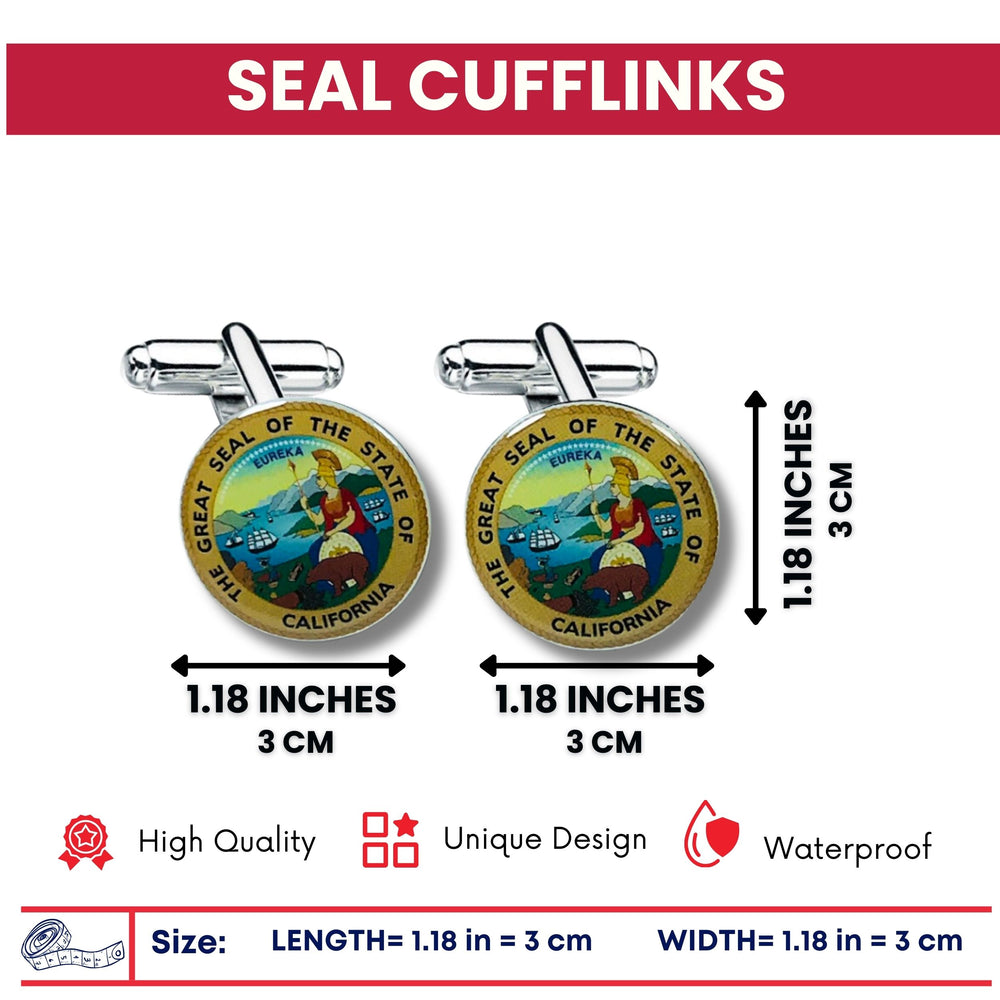 Cufflinks - State Seal California - USA