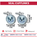 Cufflinks - State Seal Connecticut - USA