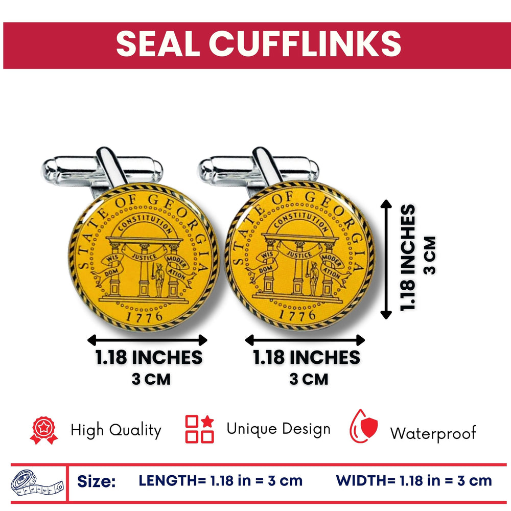 Cufflinks - State Seal Georgia - USA