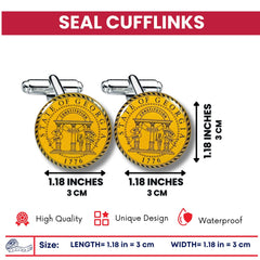 Cufflinks - State Seal Georgia - USA