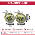 CUFFLINKS - STATE SEAL HAWAII - USA