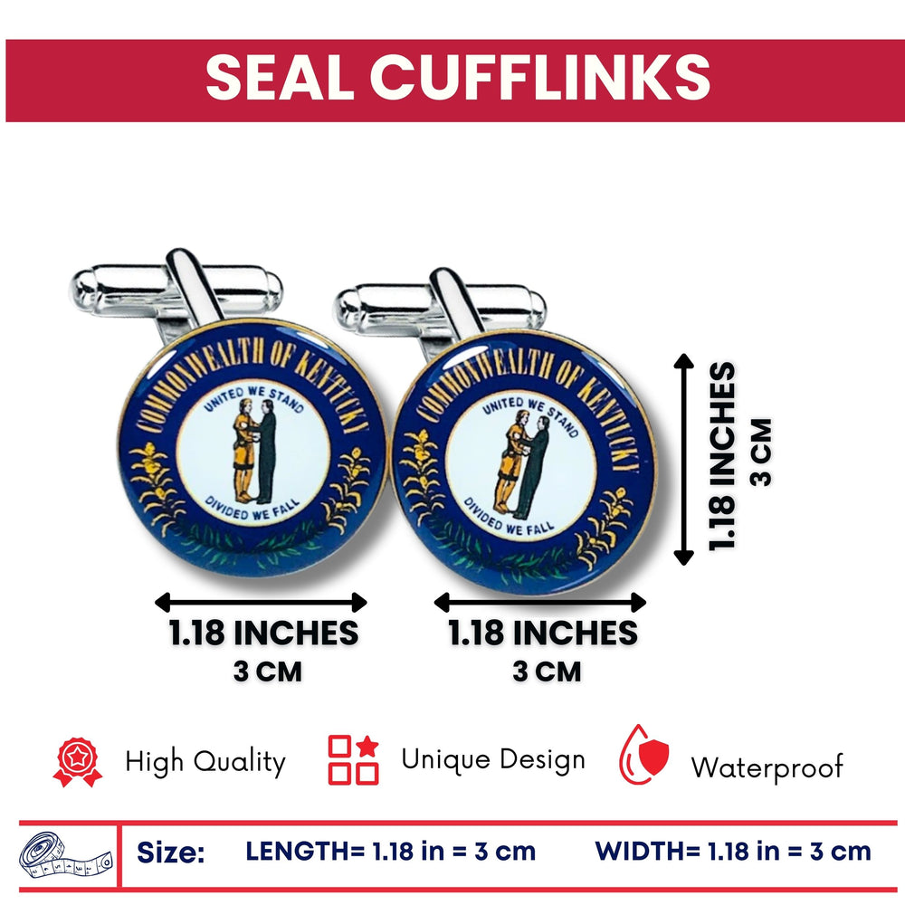 Cufflinks - State Seal Kentucky - USA
