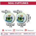 CUFFLINKS - STATE SEAL MAINE - USA