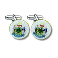 CUFFLINKS - STATE SEAL MAINE - USA