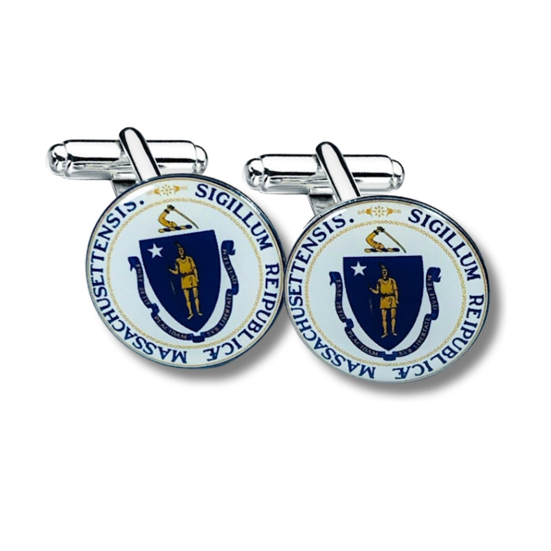 Cufflinks - State Seal Massachusetts - USA