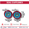 CUFFLINKS - STATE SEAL MICHIGAN - USA