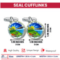 CUFFLINKS - STATE SEAL MONTANA - USA