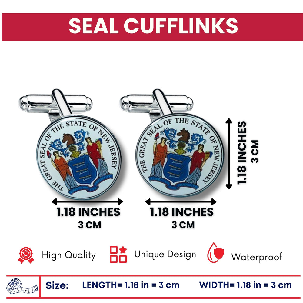 Cufflinks - State Seal New Jersey - USA