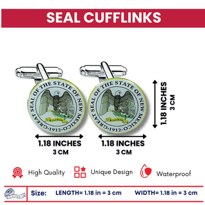 Cufflinks - State Seal New Mexico - USA