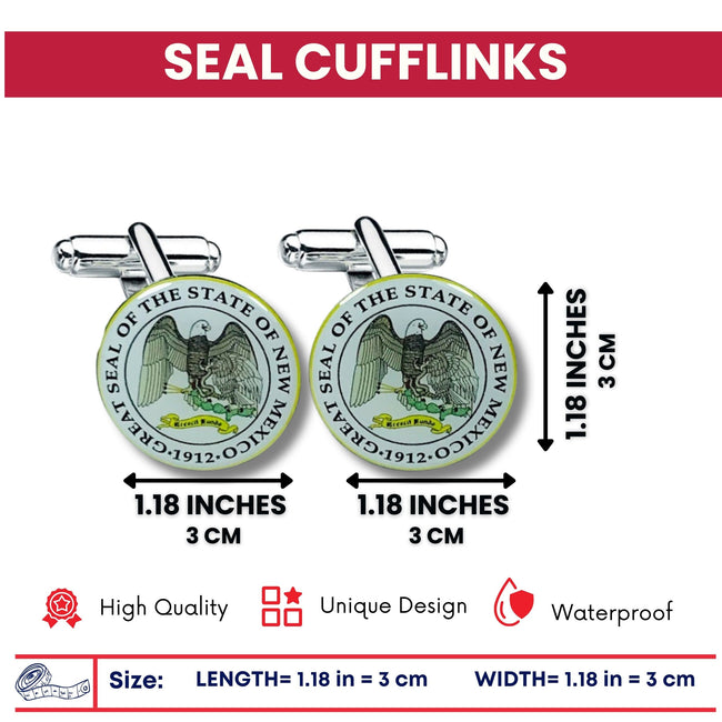Cufflinks - State Seal New Mexico - USA