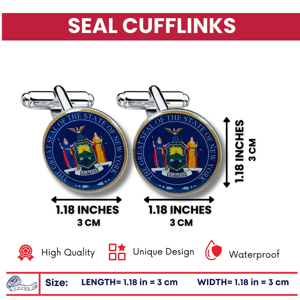 Cufflinks - State Seal New York - USA