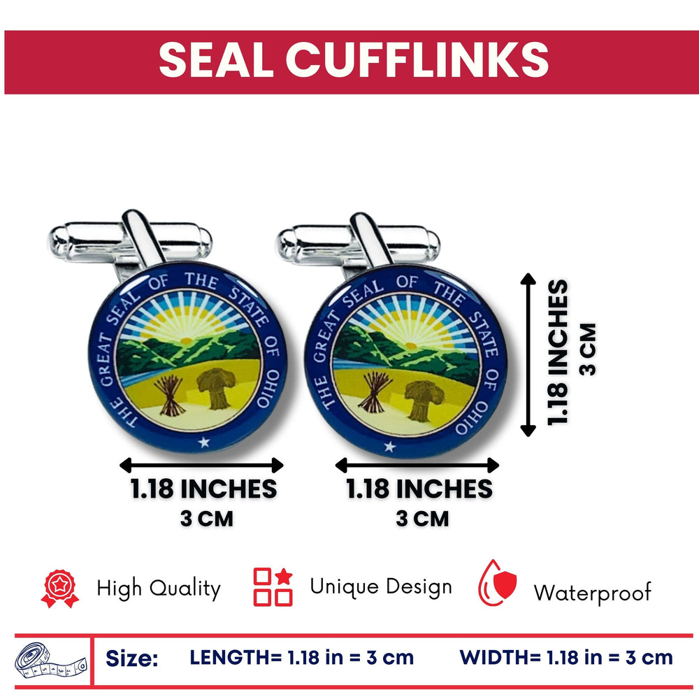 Cufflinks - State Seal Ohio - USA