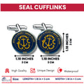 Cufflinks - State Seal Rhode Island - USA