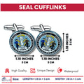 Cufflinks - State Seal Wyoming - USA
