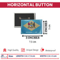 Horizontal Button - State Flag Delaware - USA