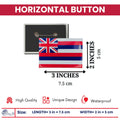 Horizontal Button - State Flag Hawaii - USA