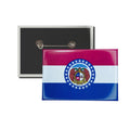 Horizontal Button - State Flag Missouri - USA