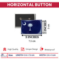 Horizontal Button - State Flag South Carolina - USA