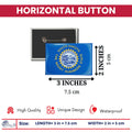 Horizontal Button - State Flag South Dakota - USA
