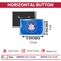 Horizontal Button - State Flag Utah - USA