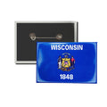 Horizontal Button - State Flag Wisconsin - USA