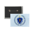 Horizontal Button - State Seal Massachusetts - USA