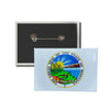 Horizontal Button  - State Seal Montana - USA