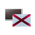 Horizontal Magnet - State Flag Alabama - USA