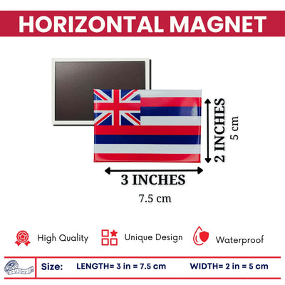 Horizontal Magnet - State Flag Hawaii - USA