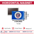 Horizontal Magnet - State Flag Minnesota - USA
