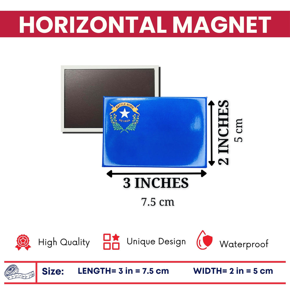 Horizontal Magnet - State Flag Nevada - USA