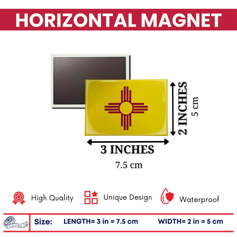 Horizontal Magnet - State Flag New Mexico - USA
