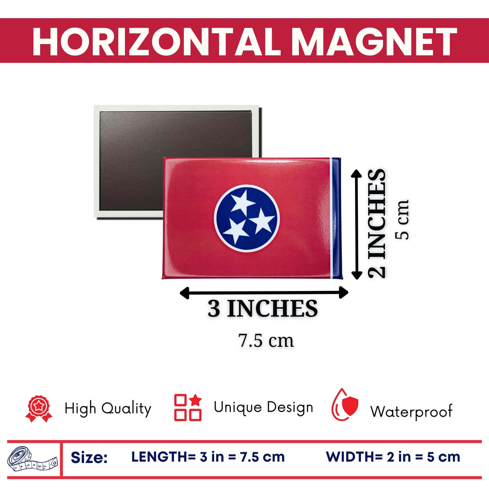 Horizontal Magnet - State Flag Tennessee - USA