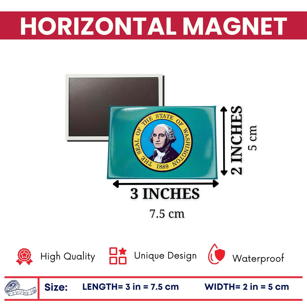 Horizontal Magnet - State Flag Washington - USA