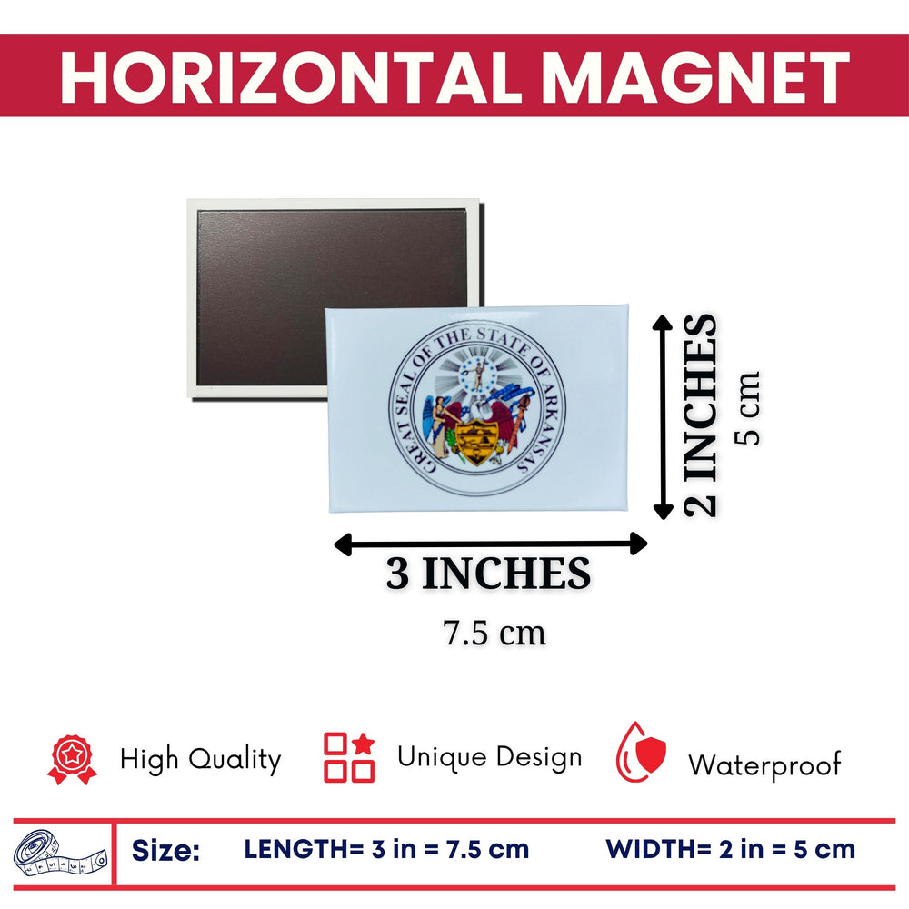 Horizontal Magnet - State Seal Arkansas - USA
