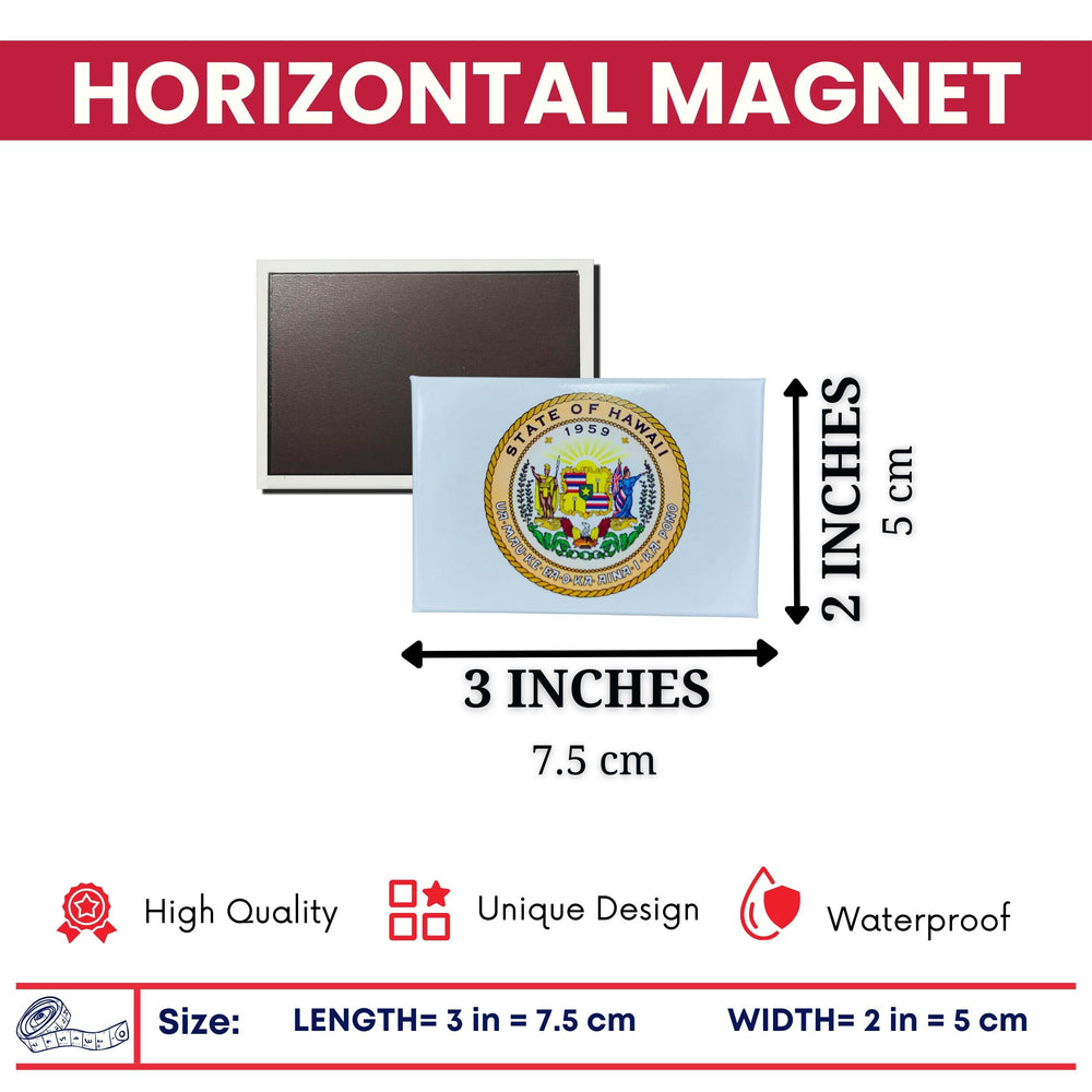 Horizontal Magnet - State Seal Hawaii - USA