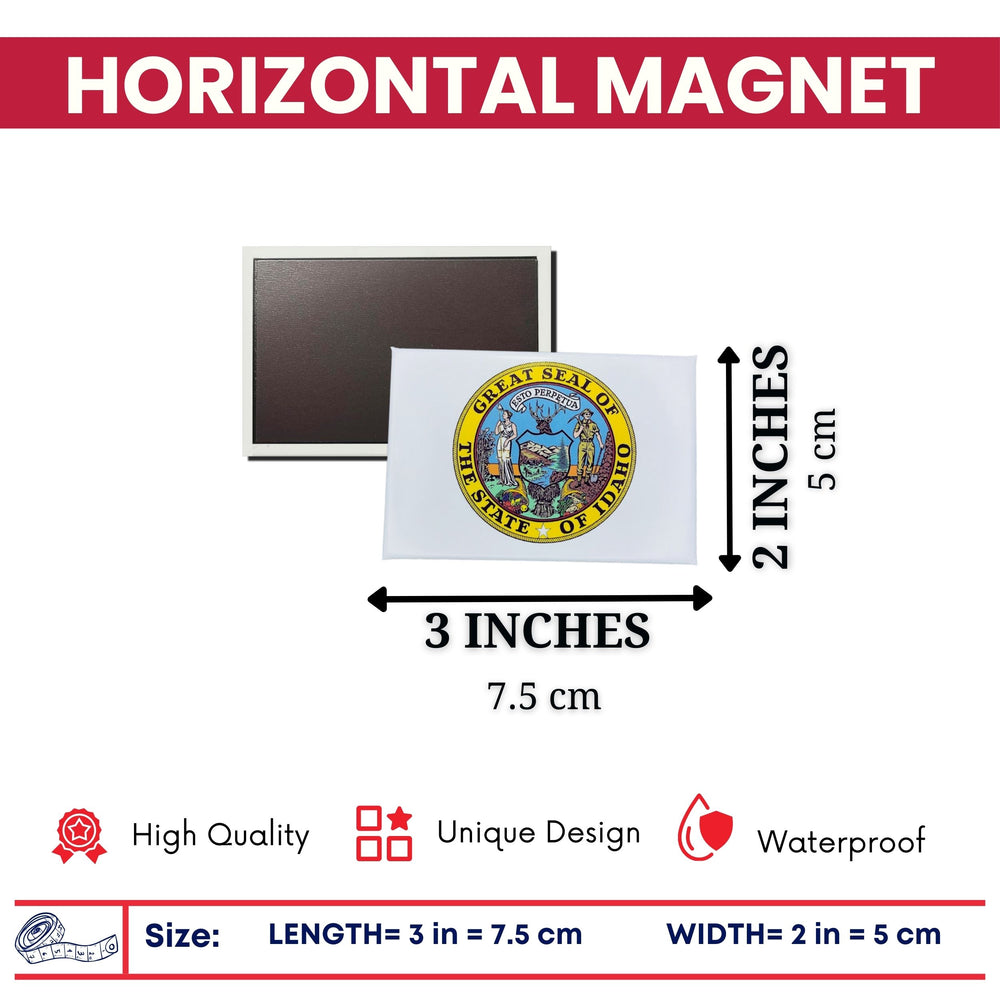 Horizontal Magnet - State Seal Idaho - USA