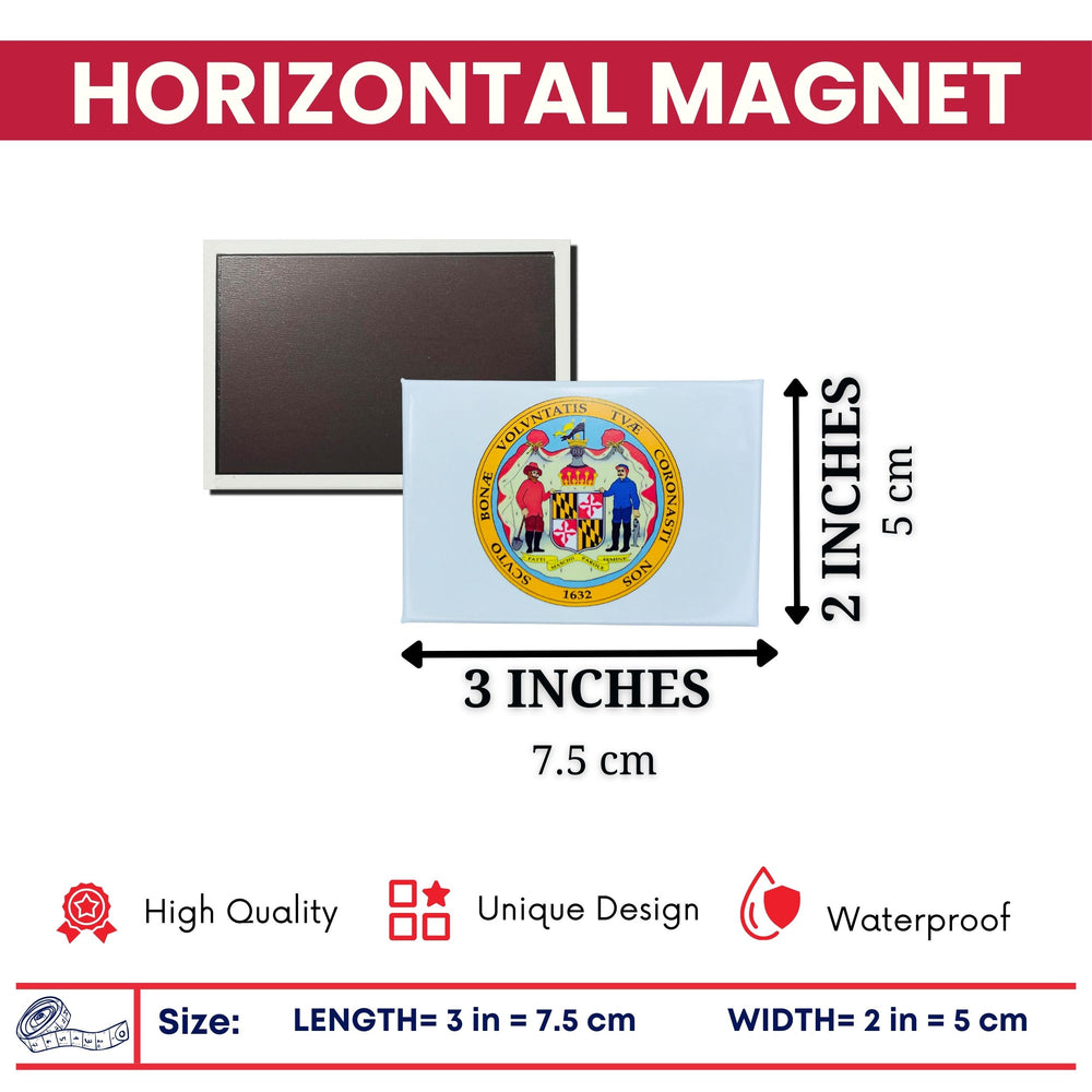 Horizontal Magnet - State Seal Maryland - USA