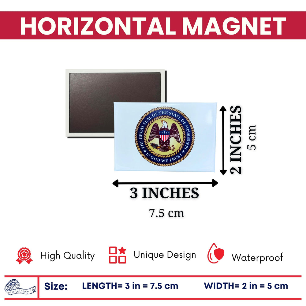 Horizontal Magnet - State Seal Mississippi - USA