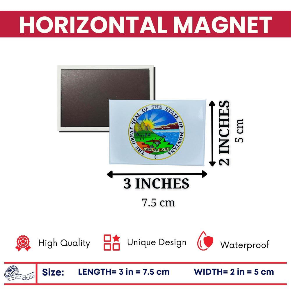 Horizontal Magnet - State Seal Montana - USA