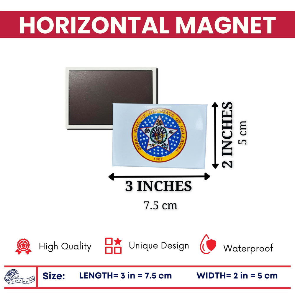 Horizontal Magnet - State Seal Oklahoma - USA