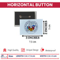 Horizontal Button - State Seal Arkansas - USA